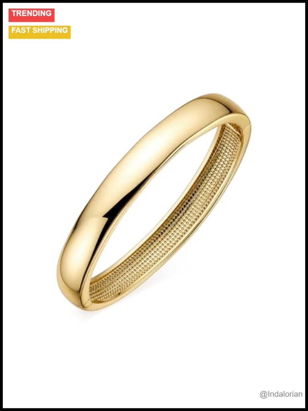 14k Gold Filled Bangle Bracelet Stackable Hypoallergenic Water Resistant